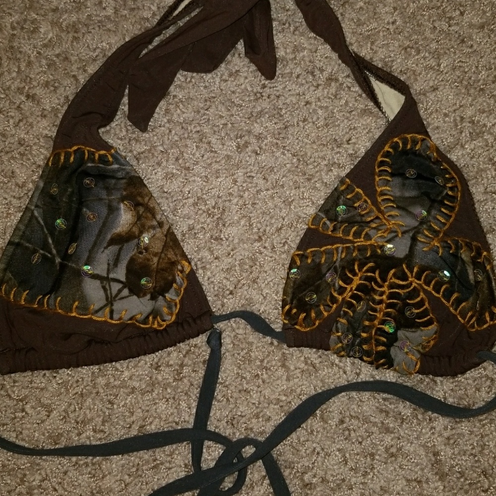 Camo bikini top
